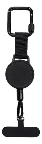 Lanyard de telefone retrátil anti-roubo tether, metal 360 ° tether tab ao ar livre anti-roubo suporte de correia de telefone/chaveiro para esqui viagem, caminhada e uso diário para a maioria dos