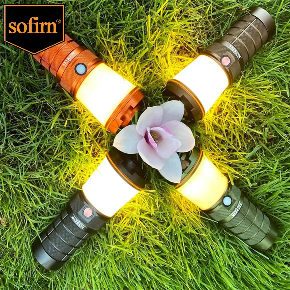 Sofirn Anduril 2.0 LT1 USB C Lanterna recarregável Luz de acampamento 8 * TN-3535 Lanterna Tocha externa