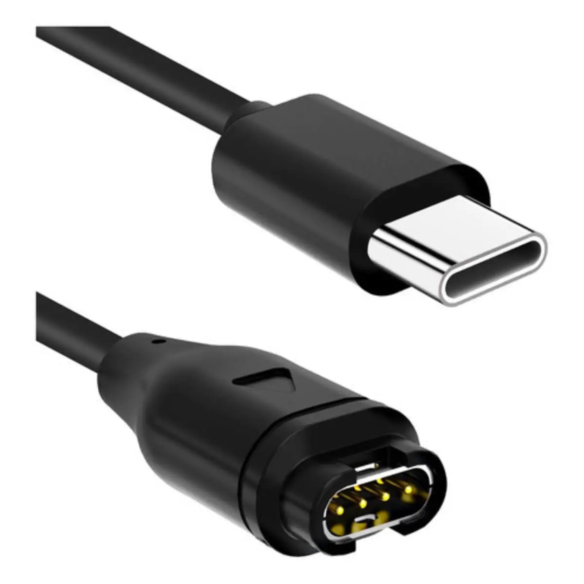 Cabo Carregador Para Watch Garmin Forerunner 965 955 935 265 745 245 245 Music Fenix 6 5 7 7s 7x Venu 2s Instinct 2 De 1 Metro Usb-c Preto