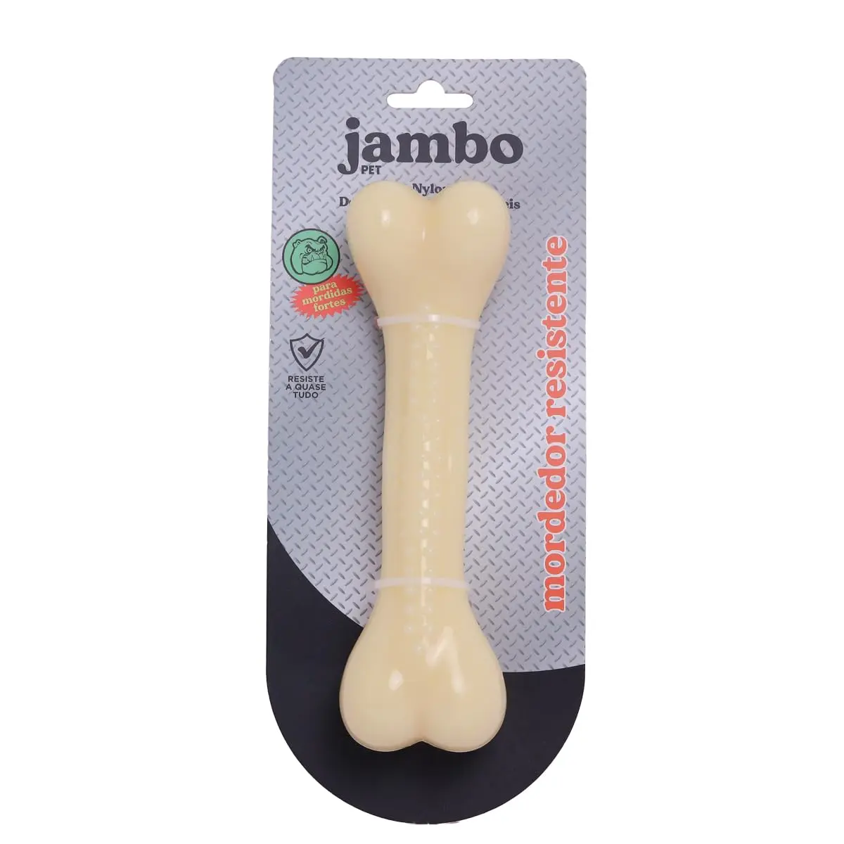 JAMBO PET Osso Mordedor Tuff Para Cachorro, Para Brincar, Feito em Nylon Resistente, Livre De Substâncias Tóxicas, Remove Tártaro (Grande)