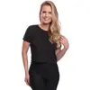 Blusa Cropped Dry Feminina para Academia - Preto - 1