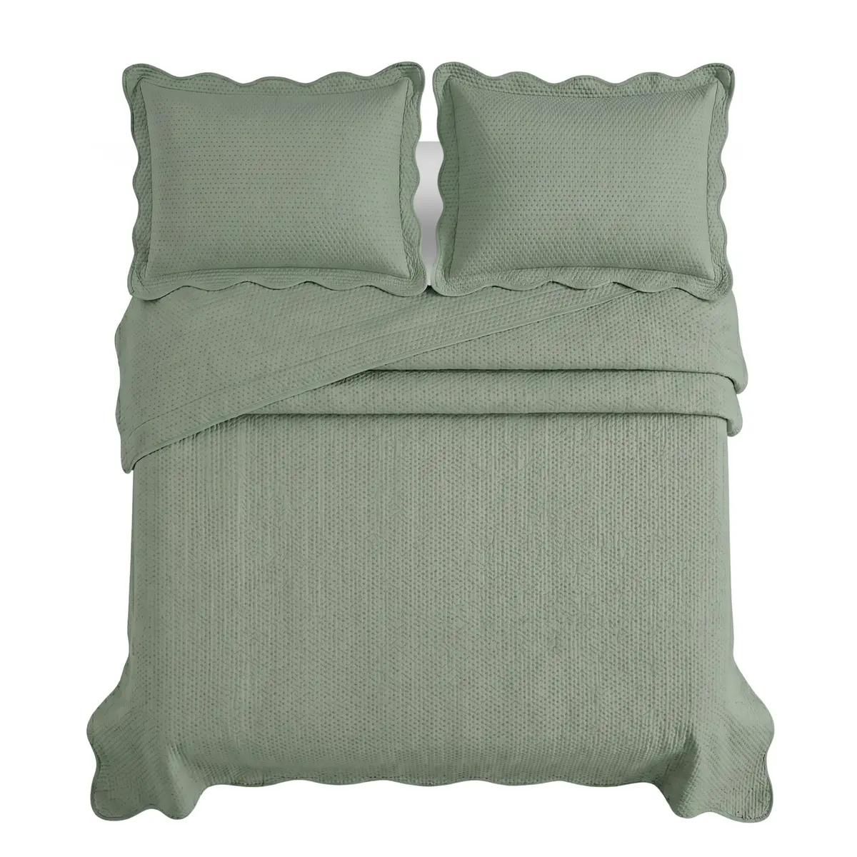 Camesa Colcha Kit Cobre Leito Bullet Queen 240x260cm - Verde, 100% poliester Gramatura 70g/m2