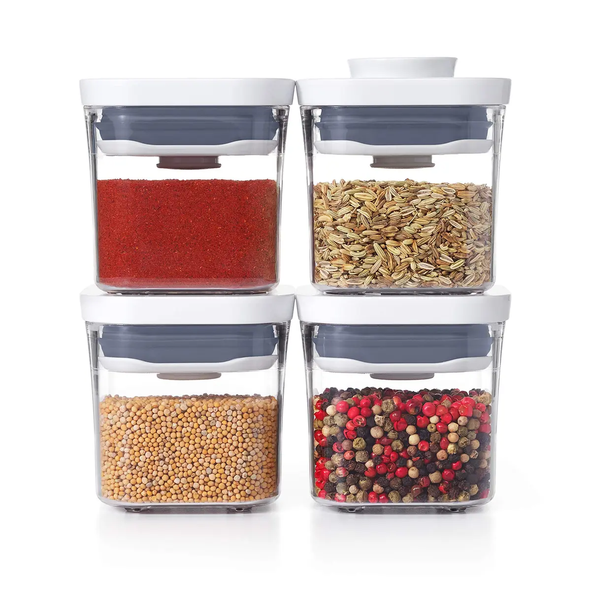 Conjunto com 4 Potes Quadrados Pop 2.0 OXO - 1