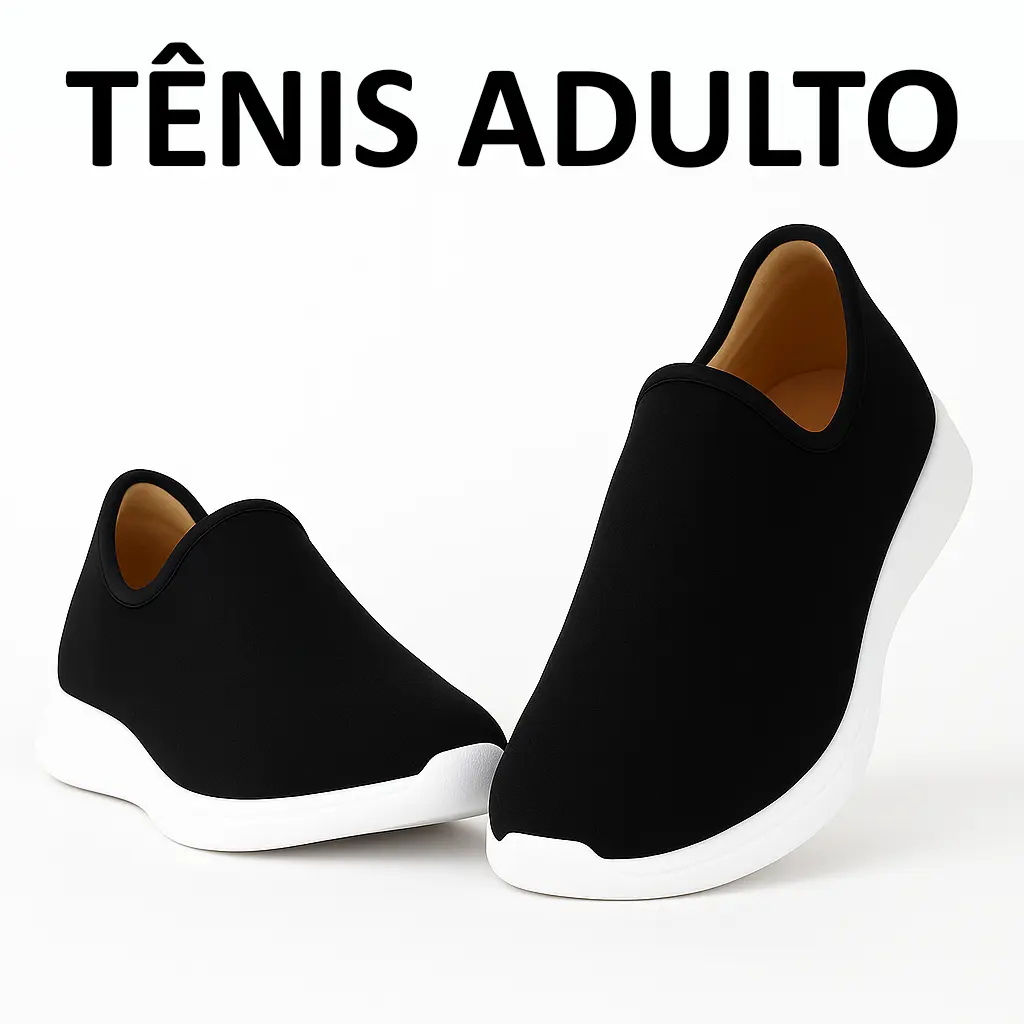 Tênis Meia Feminino Calce Fácil Slip On Confortável Ortopédico Leve Casual Trabalho Caminhada Lazer - 1