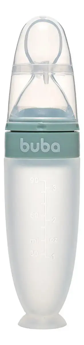 Colher Dosadora Em Silicone Com Ventosa Verde 18881 - Buba