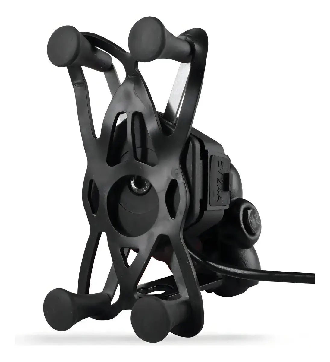 Suporte Celular Moto Carregador Universal Usb Turbo Stallion