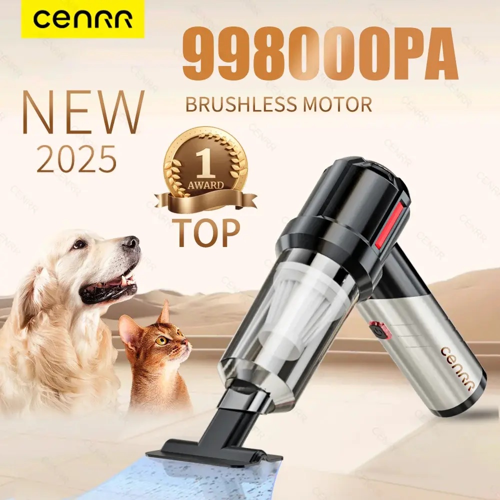 CENRR 998000 PA Aspirador de pó para carro, sucção forte, poderoso aspirador de pó portátil sem fio, mini soprador para eletrodomésticos