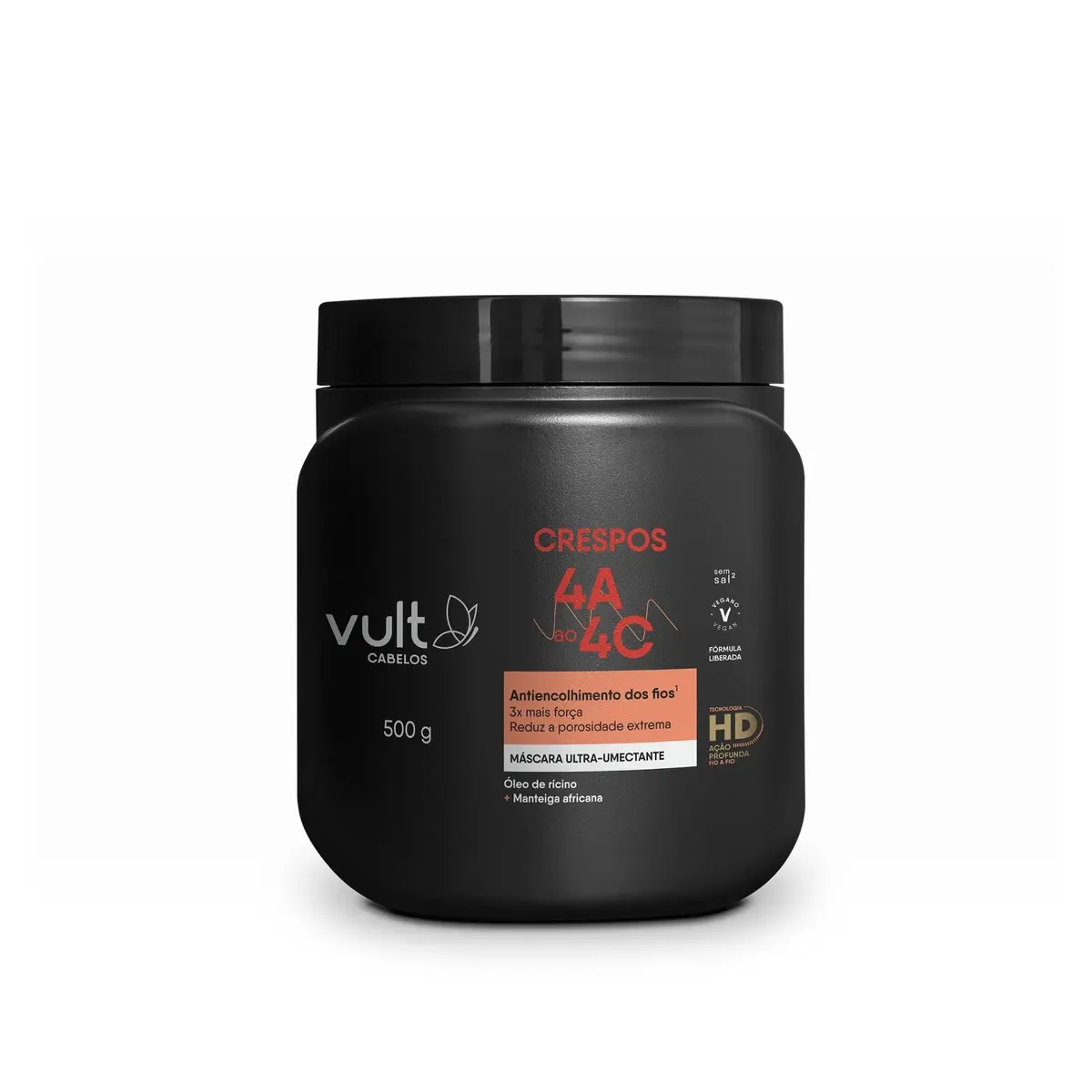 Máscara Capilar para Cabelos Crespos Vult, 500g - 1