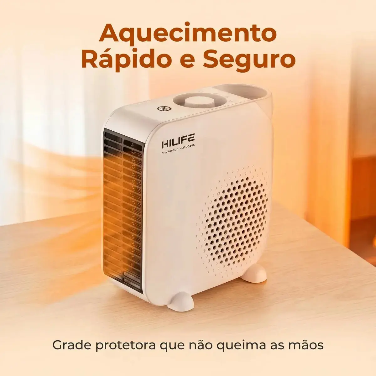 Aquecedor De Ar Elétrico Portátil Hilife Branco 1500w/2000w Branco thumbnail 2