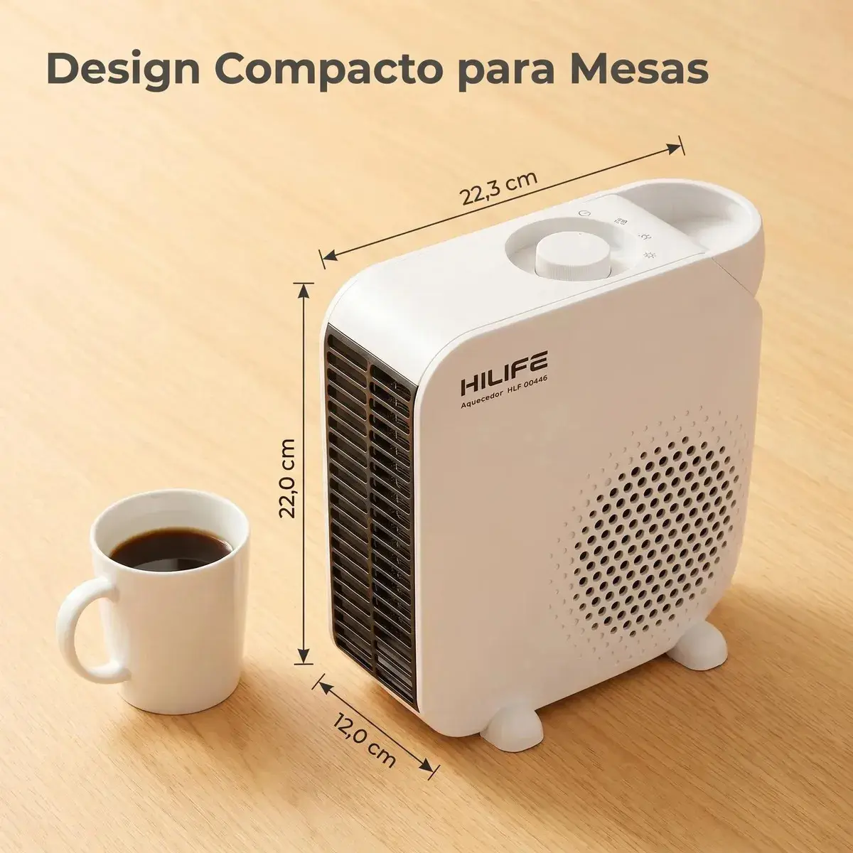 Aquecedor De Ar Elétrico Portátil Hilife Branco 1500w/2000w Branco thumbnail 5