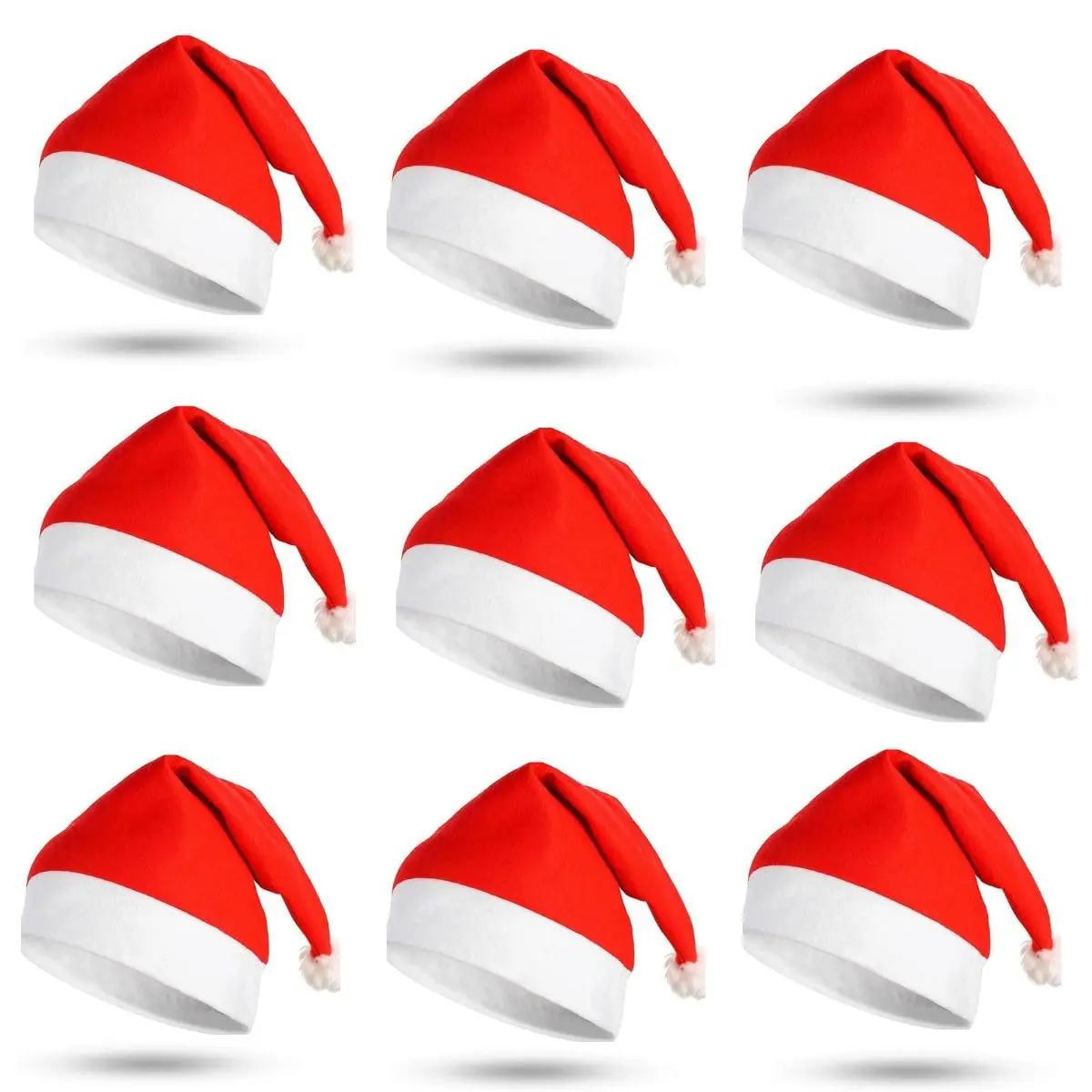 Kit 12 Gorro Natal Papai Noel Fantasia Chapeu Natalino Premium