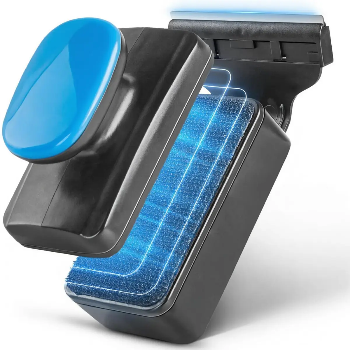 Limpador de Vidro Magnetico Aquários 2 em 1 Flutuante com Limpeza Dupla Face Limpador Magnetico para Vidro Aquario