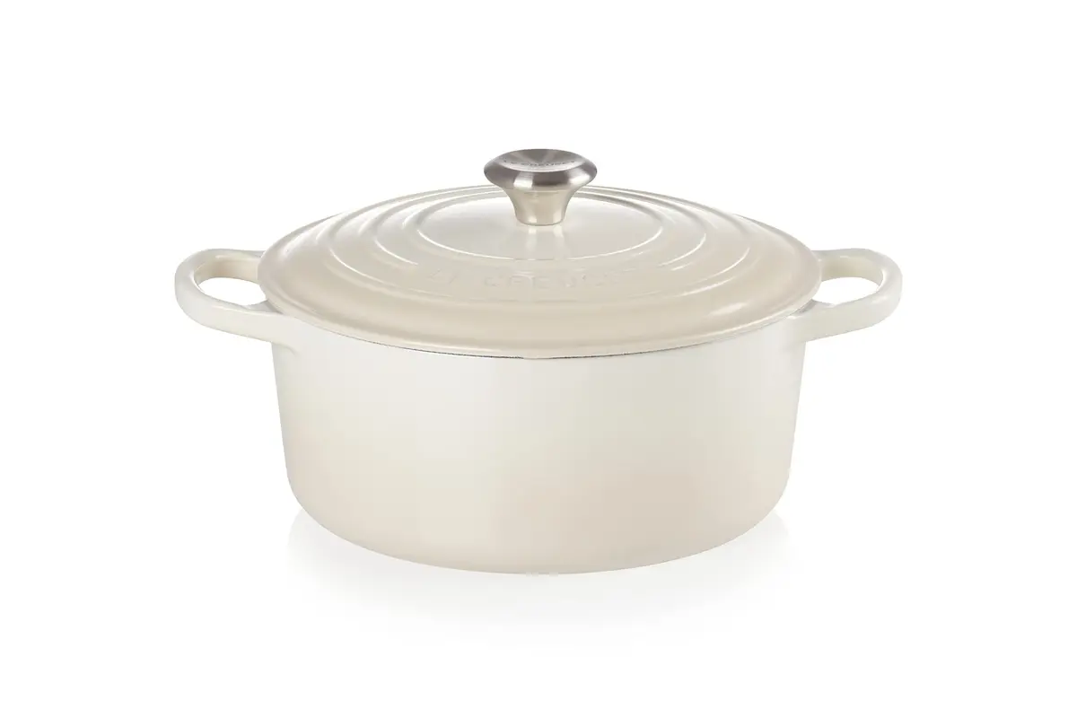 Le Creuset Panela Redonda 22cm Ferro Fundido Esmaltado Signature Meringue