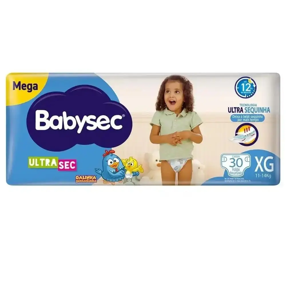 Babysec Fralda Ultrasec Galinha Pintadinha Xg 30 Unidades