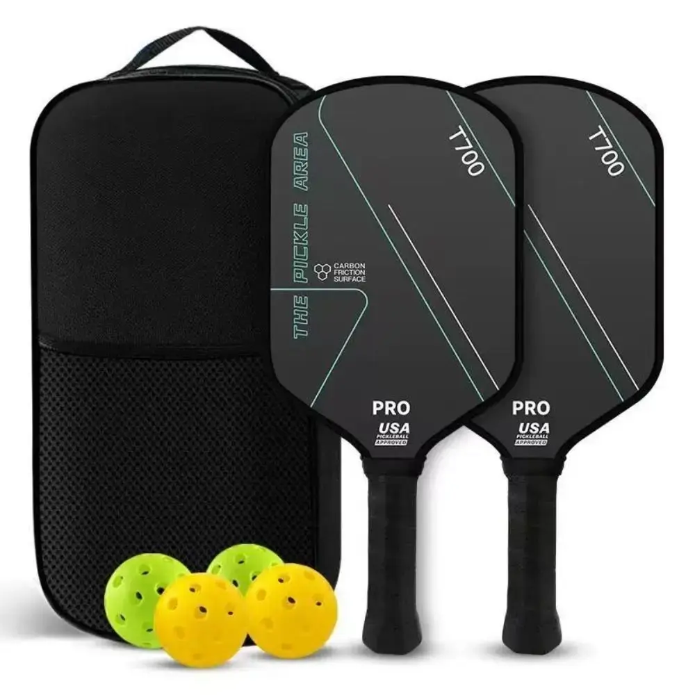 Raquete de Pickleball T700 em Fibra de Carbono 16MM, Conjunto de Raquetes de Pickleball com Superfície Fosca, Aprovada pela USAPA, Raquete Leve para Pickleball - 1