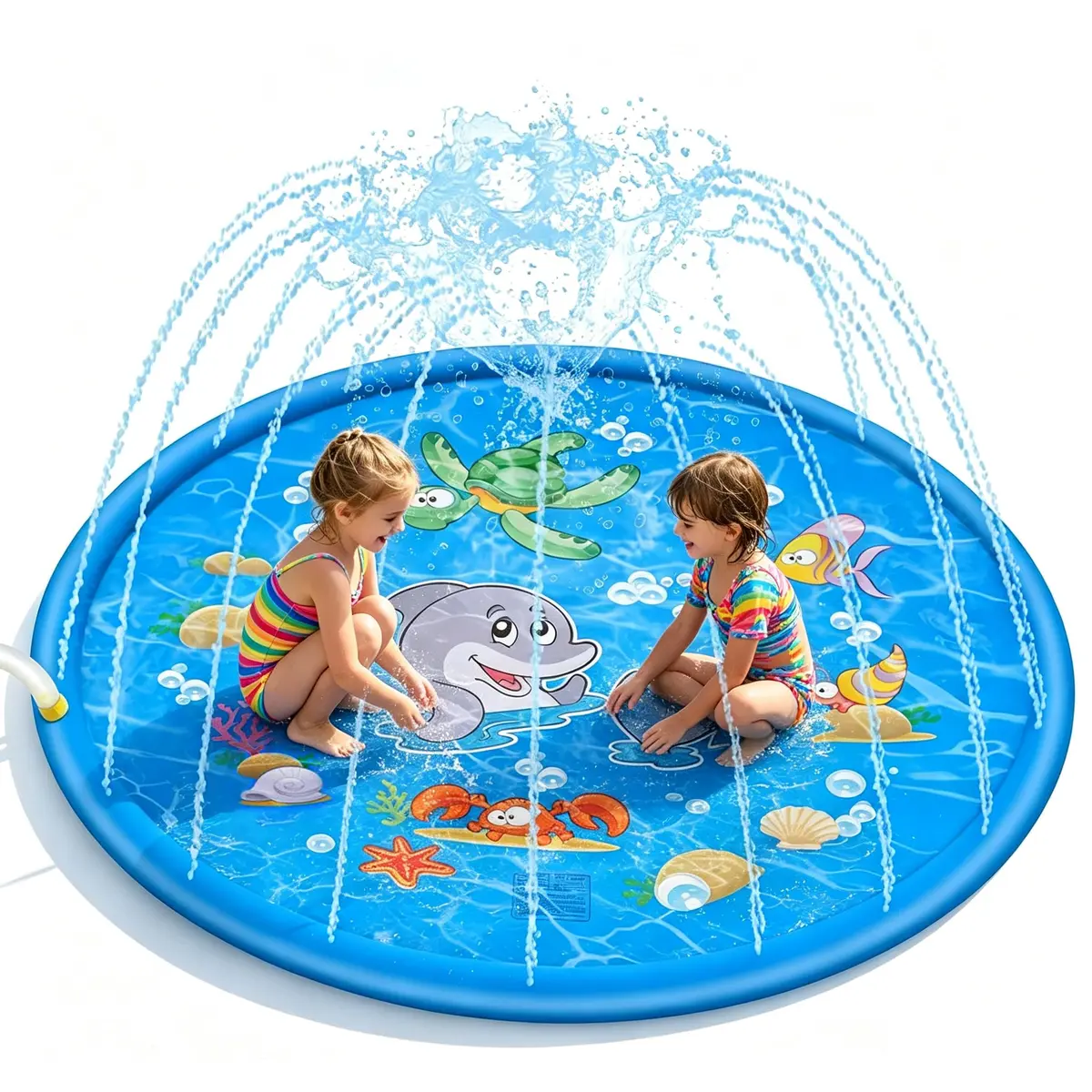 Splash Sprinkler Piscina Tapete de Água Infantil de Brincar,170cm | para Crianças, Ideal para Festas de Aniversário, Verão e Praia,Presentes para o Dia das Crianças