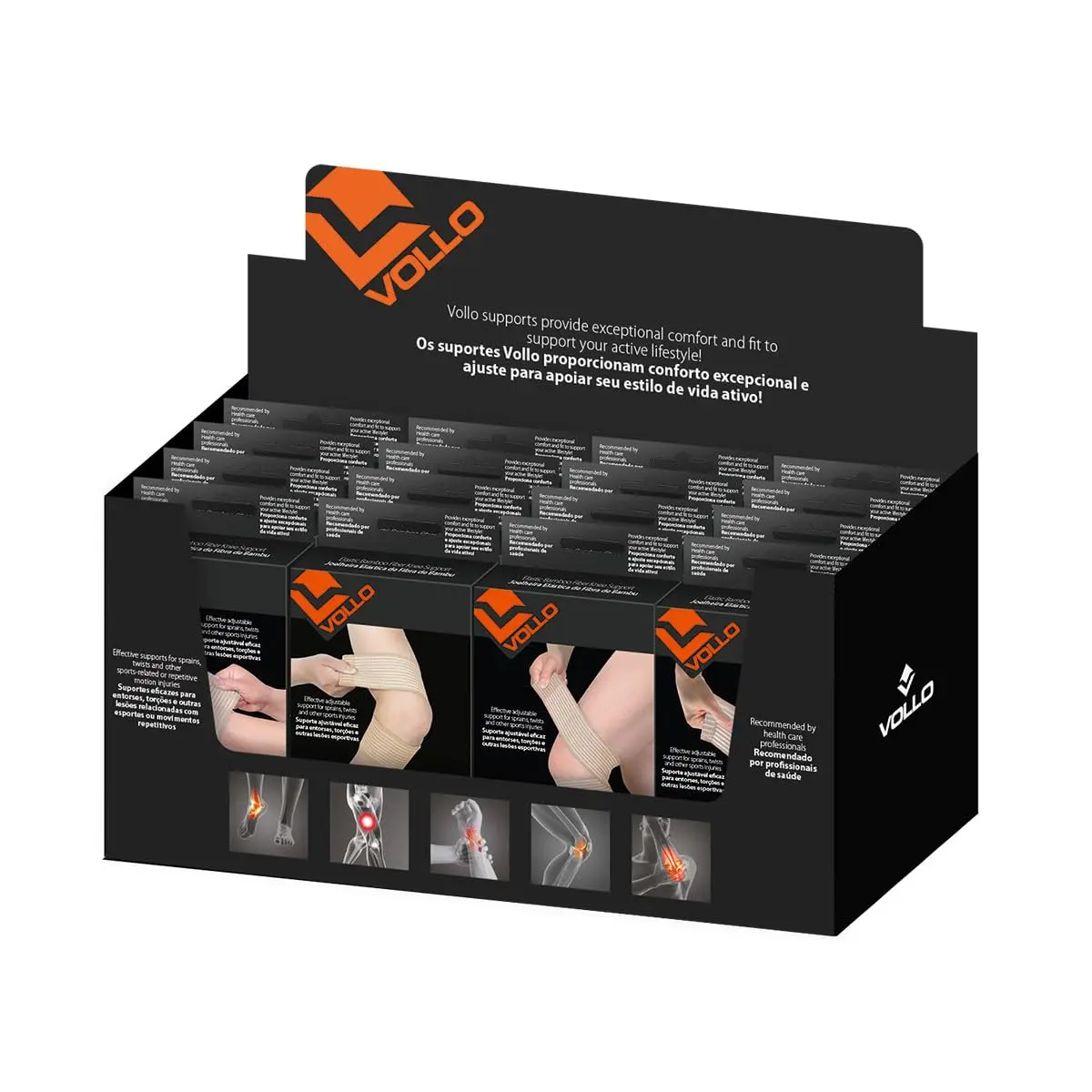 Vollo Caixa Com 24 Suportes Elásticos Ajustáveis - 1