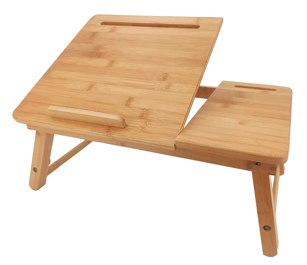 Mimo Style Mesa para Laptop Dobrável Bambu 57cm