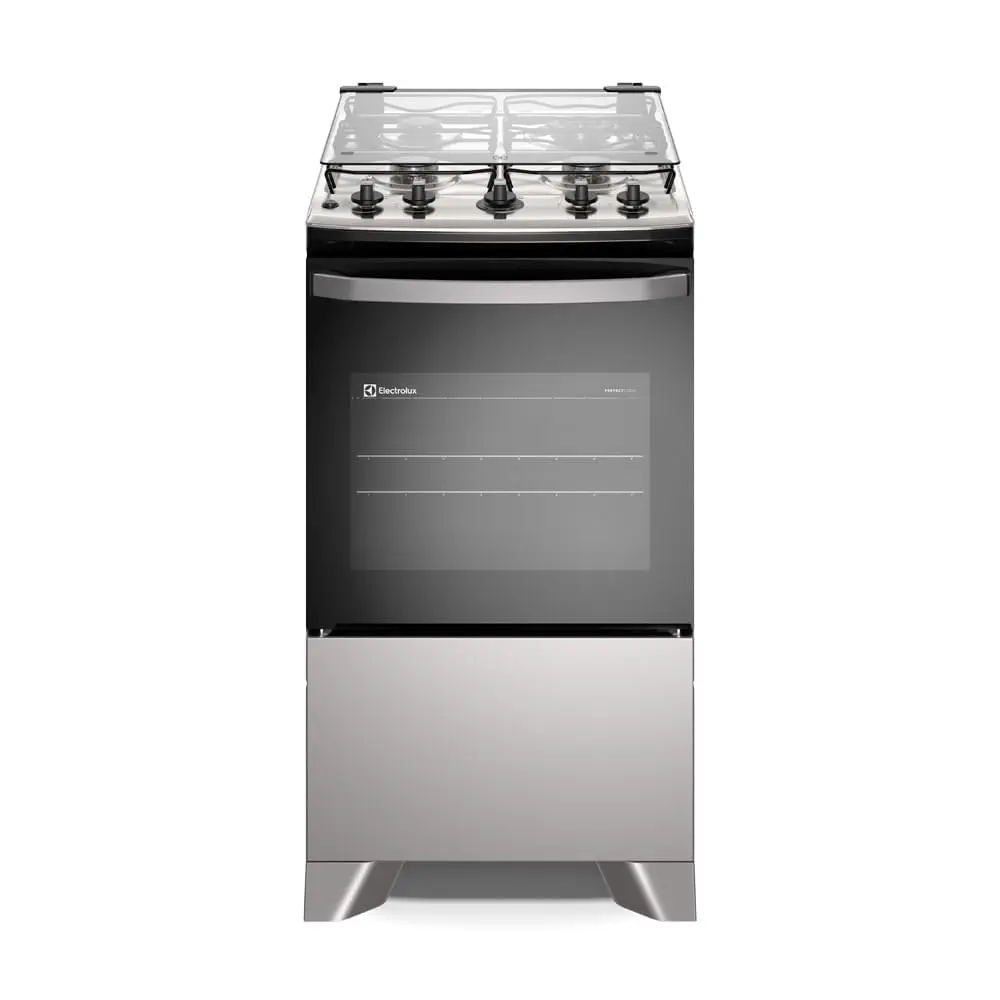 Electrolux Fogão 4 bocas Electrolux Cinza Efficient Mesa Inox, PerfectCook e VaporBake® (FE4IG) Bivolt