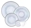 Aparelho De Jantar Tramontina Griz Porcelana Decorada 20 Peças - 1