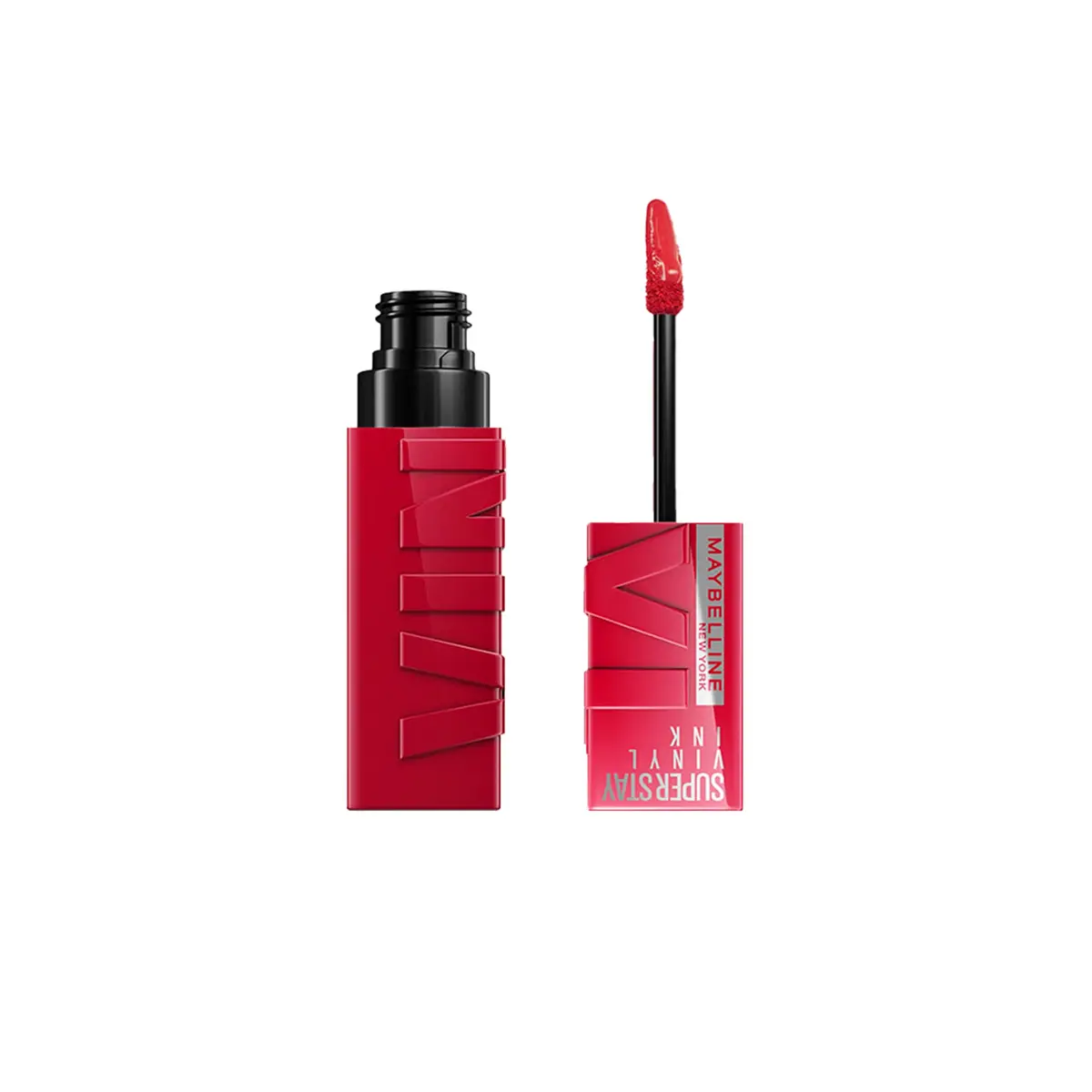 Maybelline NY SuperStay Vinyl Ink Batom Líquido, Longa Duração, Acabamento Vinil Espelhado e Efeito Gloss, Brilho Instantâneo, Conforto para os Lábios, Fórmula Vegana, Cor Wicked 4,2ml