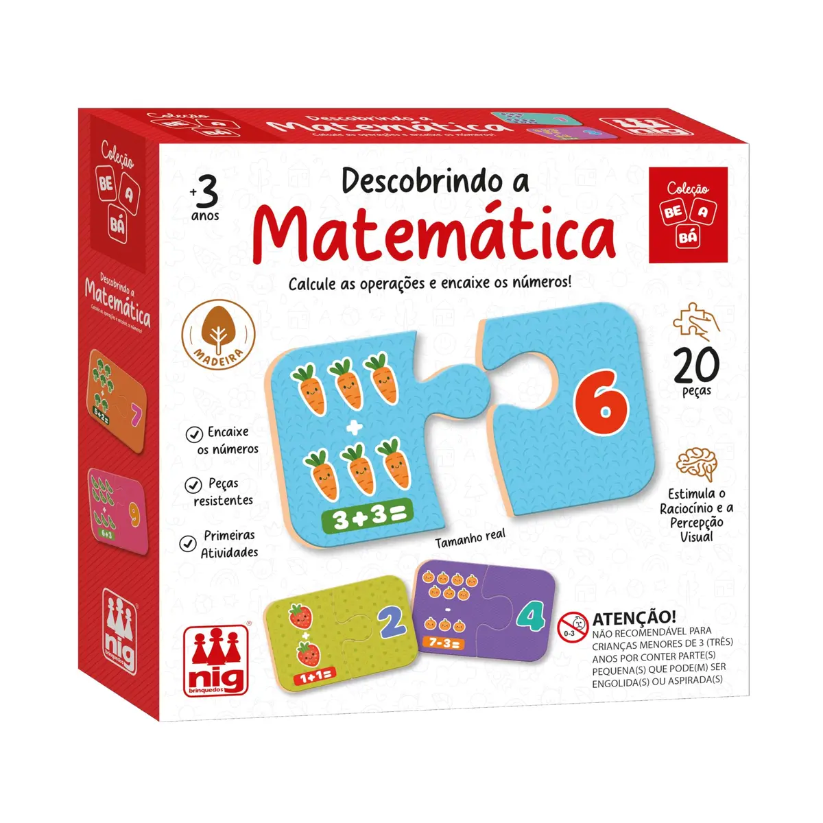 Mad. Be A Bá - Descobrindo A Matemática - 20 Peças, Nig Brinquedos