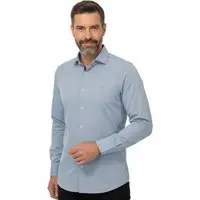 Camisa Manga Longa Amil Expert Modelagem Slim Tecido Com Elastano Não Amassa 1875 Cinza - 1