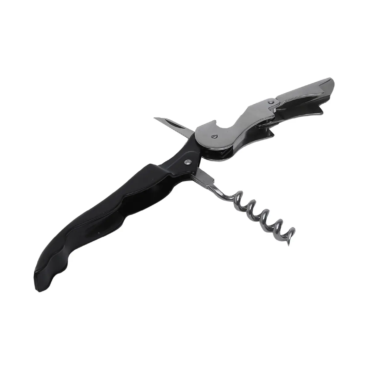 WOLFF - Saca-Rolhas de Inox 2 Estágios 13cm x 2cm - Preto