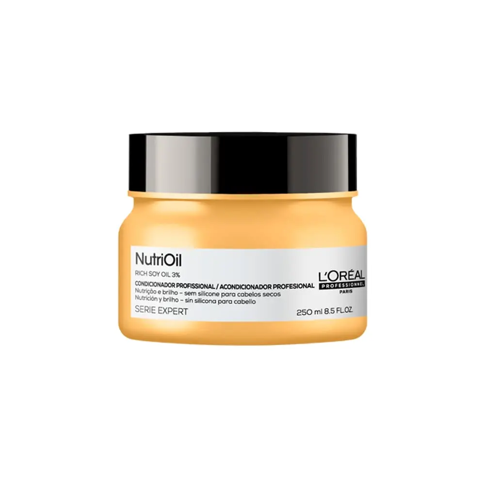 L'Oréal Professionnel Serie Expert NutriOil Máscara de Tratamento de Nutrição com Óleo de Soja para Cabelos Secos e Sem Brilho, para Força e Maciez 250g