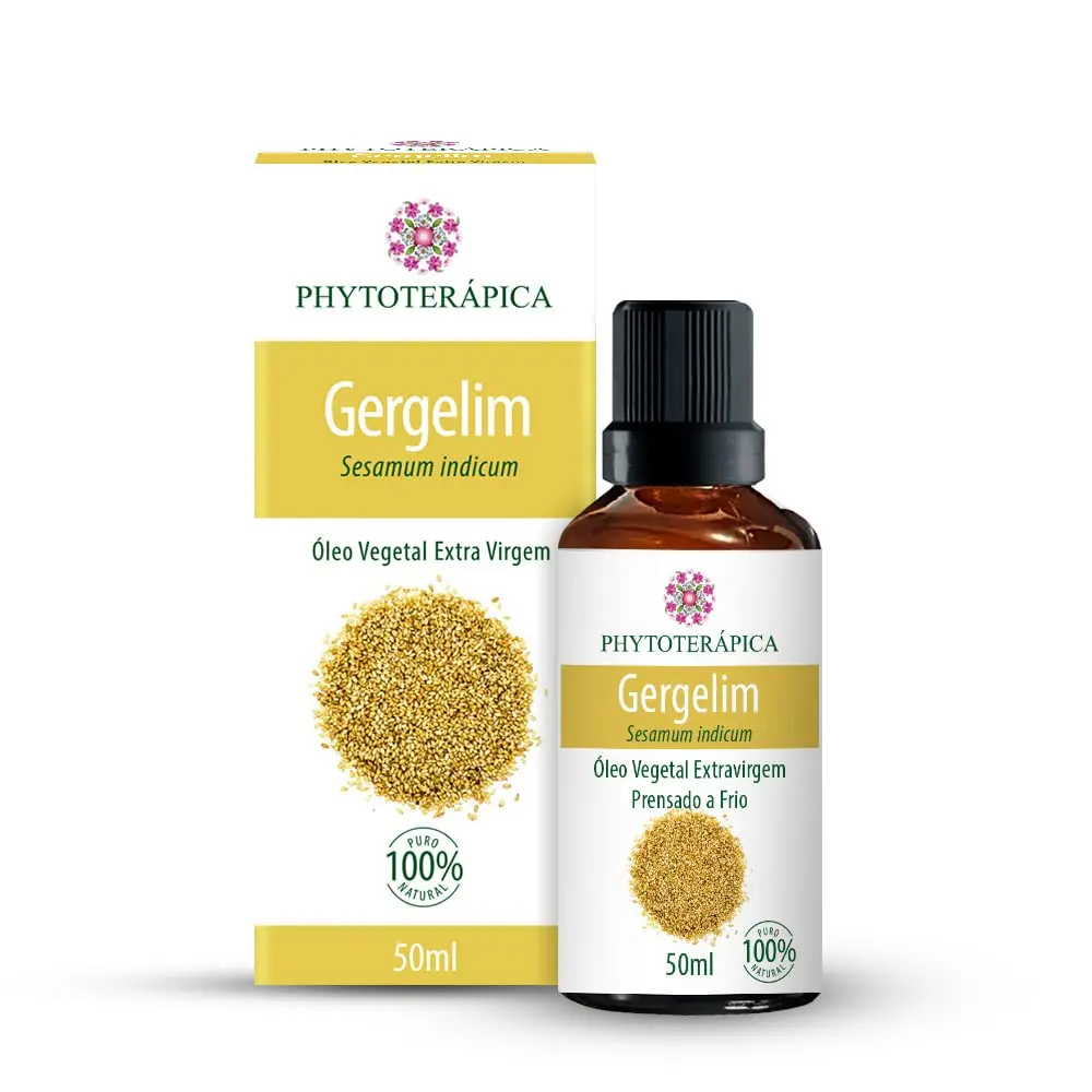 Phytoterápica - Óleo Vegetal de Gergelim - Hidratação para Pele e Cabelo - 100% Puro e Natural - 50ml