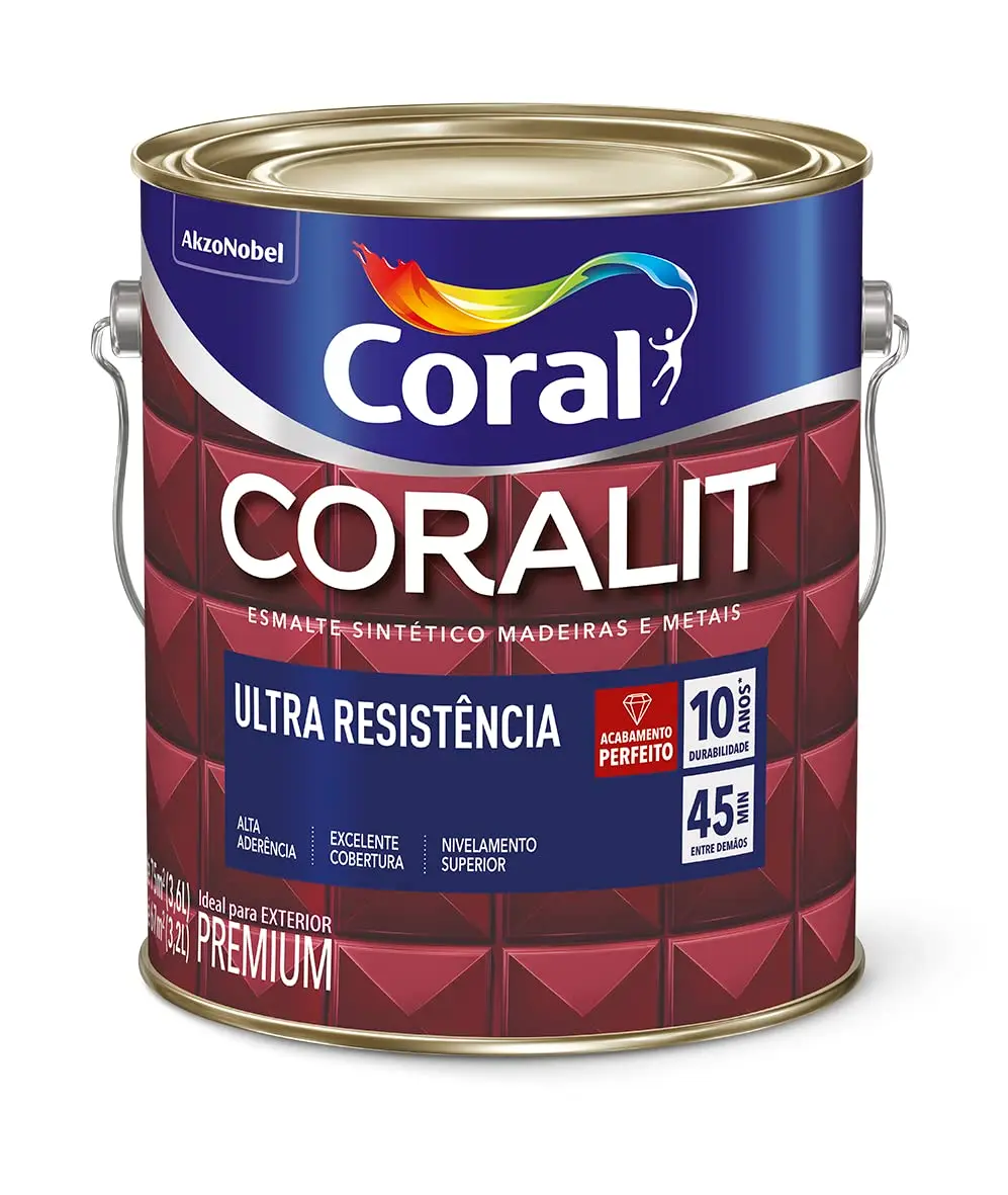 CORALIT ULTRA RESISTENCIA ALTO BRILHO COLORADO 3,6L - CORAL