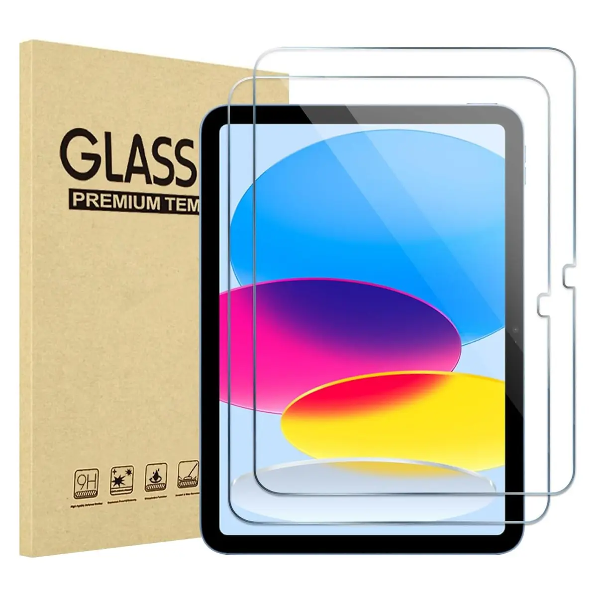 YARUIKE 2 Pack Screen Protector for iPad A16 11th 2025 [11 Inch] / 10th Generation 2022 [10.9 Inch], TOP 9H+ Tempered Glass, Anti-Scratch, Bubble Free, HD Clarity, Apple Pencil Support