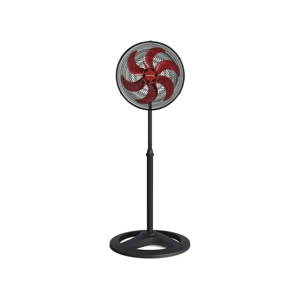 Ventisol Ventilador de Coluna Oscilante, Turbo 6 Pás Premium, Vermelho, 40cm, 220V