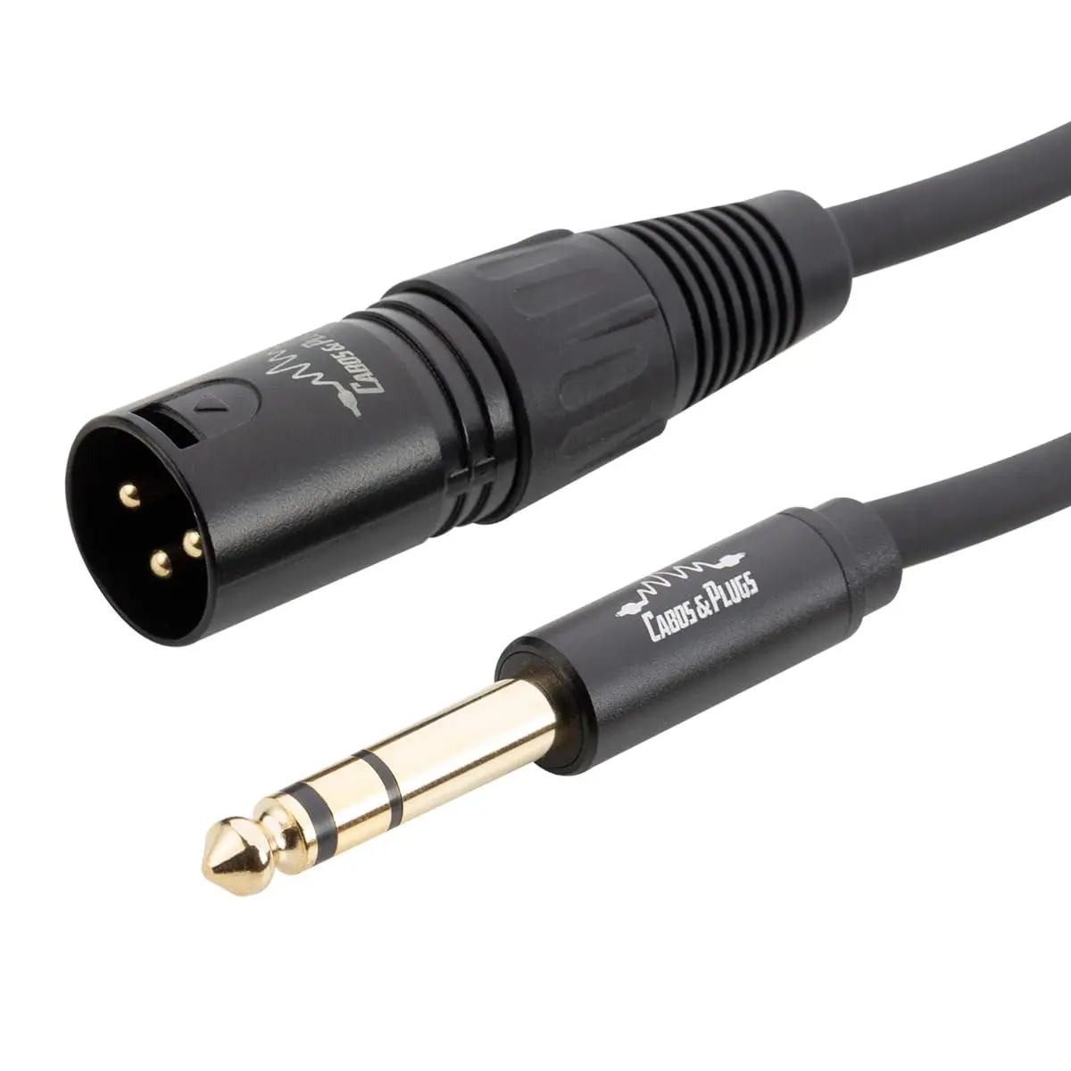 Cabo XLR Macho para P10 Stereo TRS, cobre OFC, Cabos & Plugs (1, 150cm)