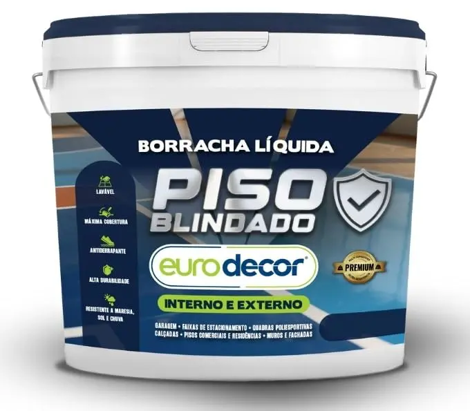 Borracha Líquida para Piso 18Kg Antiderrapante para Garagem e Calçada Eurodecor (Verde)