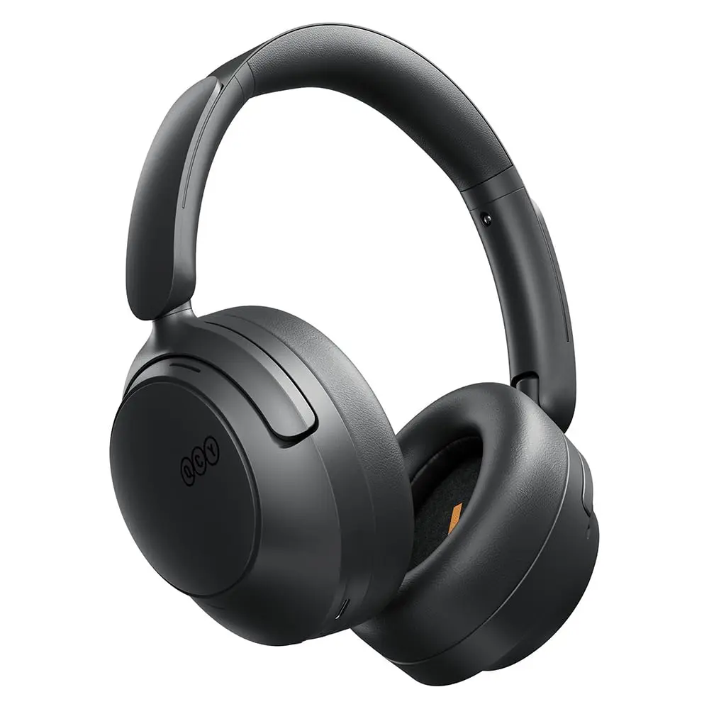 QCY H3S Fones de Ouvido Bluetooth, Cancelamento de Ruído Ativo Híbrido, Headphone Sem Fio, Certificação Hi-Res Audio, LDAC, 86h de Bateria, Bluetooth 6.0, EQ App, Ultraleve e Ajuste Confortável, Preto