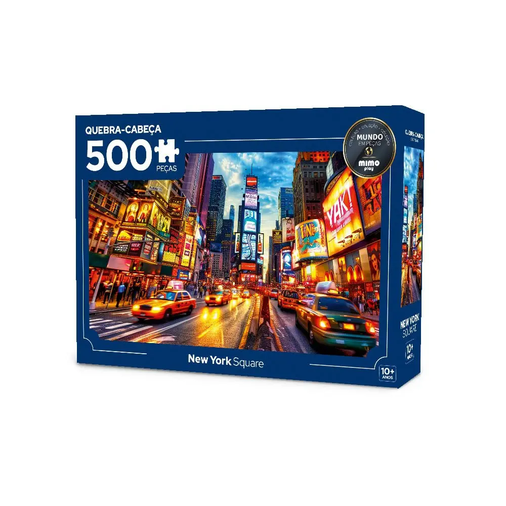 Quebra cabeça New York-Times Square, 500 peças-Mundo PC - Mimo Toys - 1
