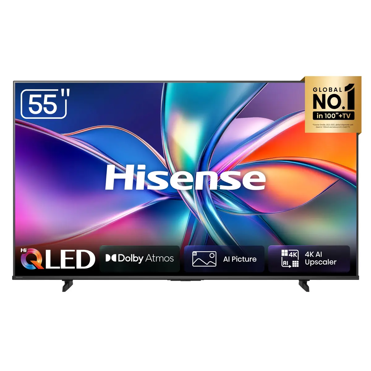 Hisense Smart TV UHD 4K Hi-QLED 55" Polegadas 55Q6QV com HDR10+, Dolby Atmos, Sports Mode, Game Mode Plus e Compatível com Alexa - 1