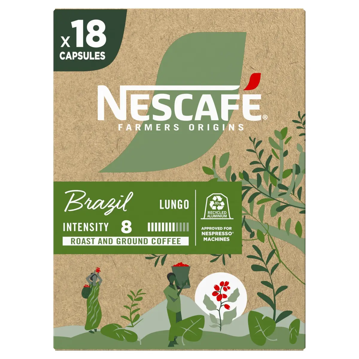 Café em Cápsula Nescafé Farmers Origins Brazil - compatível máquina Nespresso, 18 cápsulas 44g - 1