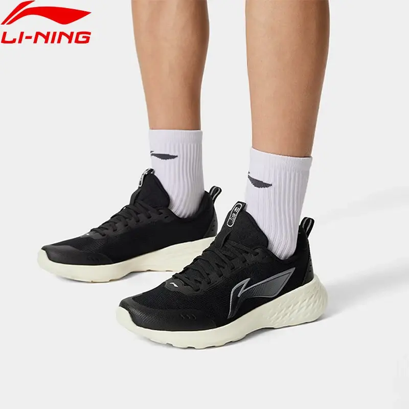 Tênis de corrida masculino Li-Ning LIGHT CLOUD, tênis de corrida macio e respirável, tênis esportivos de lazer LiNing ARSV037