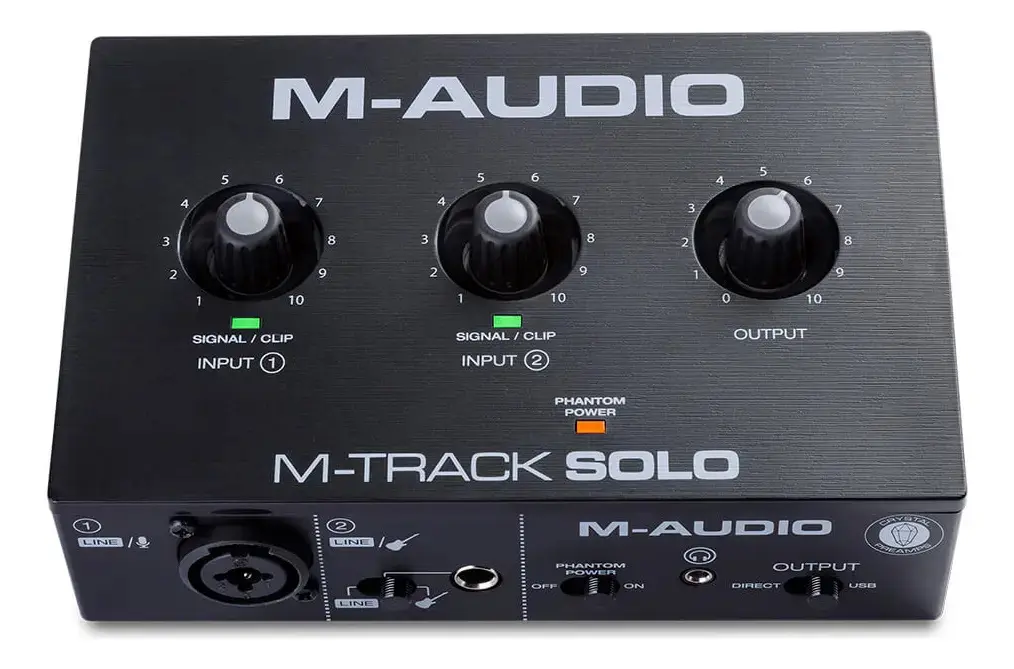 Interface De Áudio M-audio 2 Canais M-track Solo Usb Preto - 1