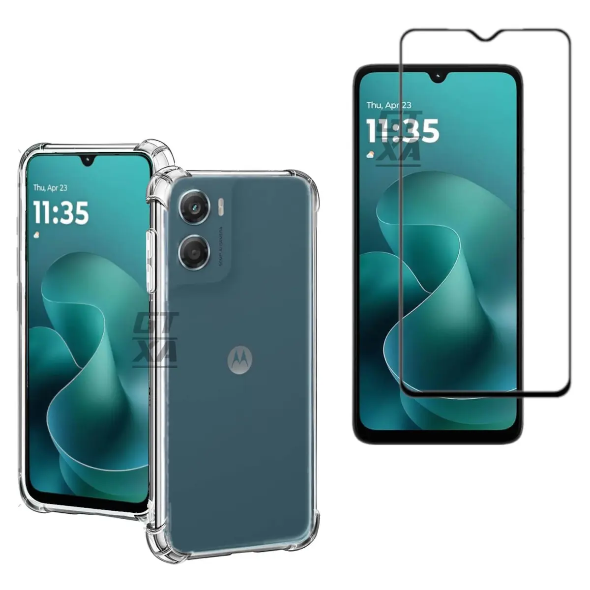 Kit Capa Anti Impacto + Película Cerâmica 9D para Motorola Moto G06