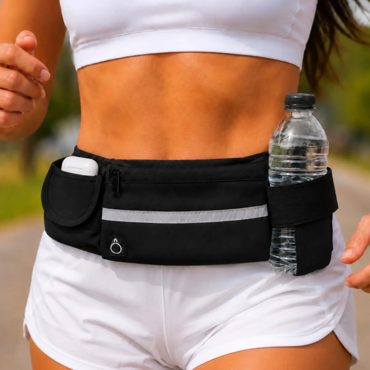 Pochete Esportiva Corrida Impermeável Para Celular Garrafa Gel Carboidrato Objetos Academia Bike e Trilha Compacta Confortável e Durável Premium