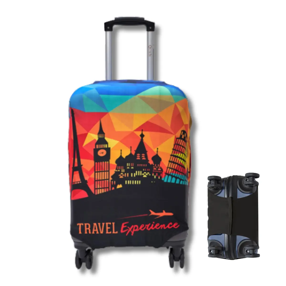 Capa Protetora para Mala de Viagem, Resistente Anti-Risco (Travel Experience, Grande)
