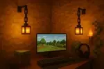 Kit 2 Abajures Lampião Minecraft – Escolha a Cor - 1