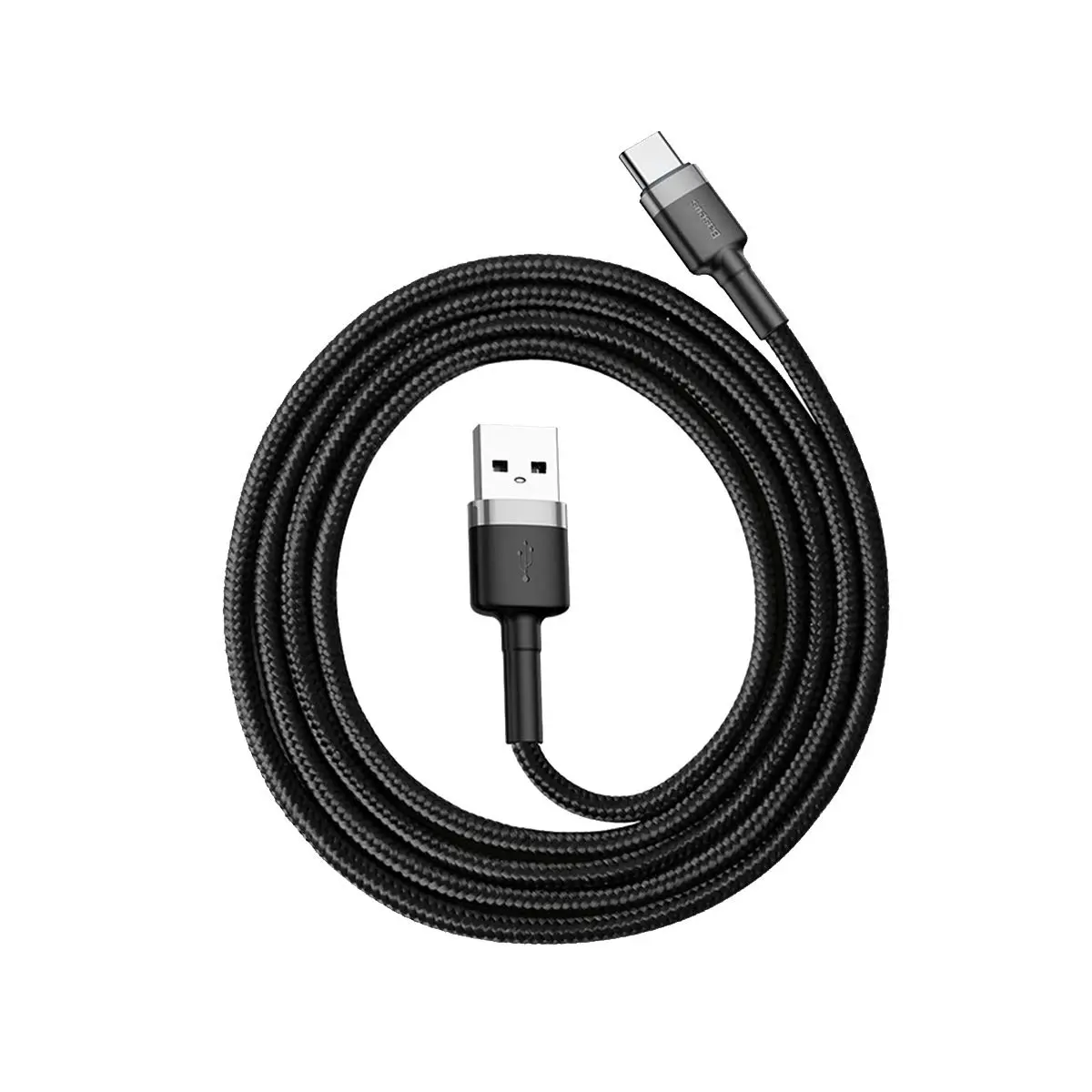 Cabo Reforçado USB-C Cafule Preto 3A 1M - 1