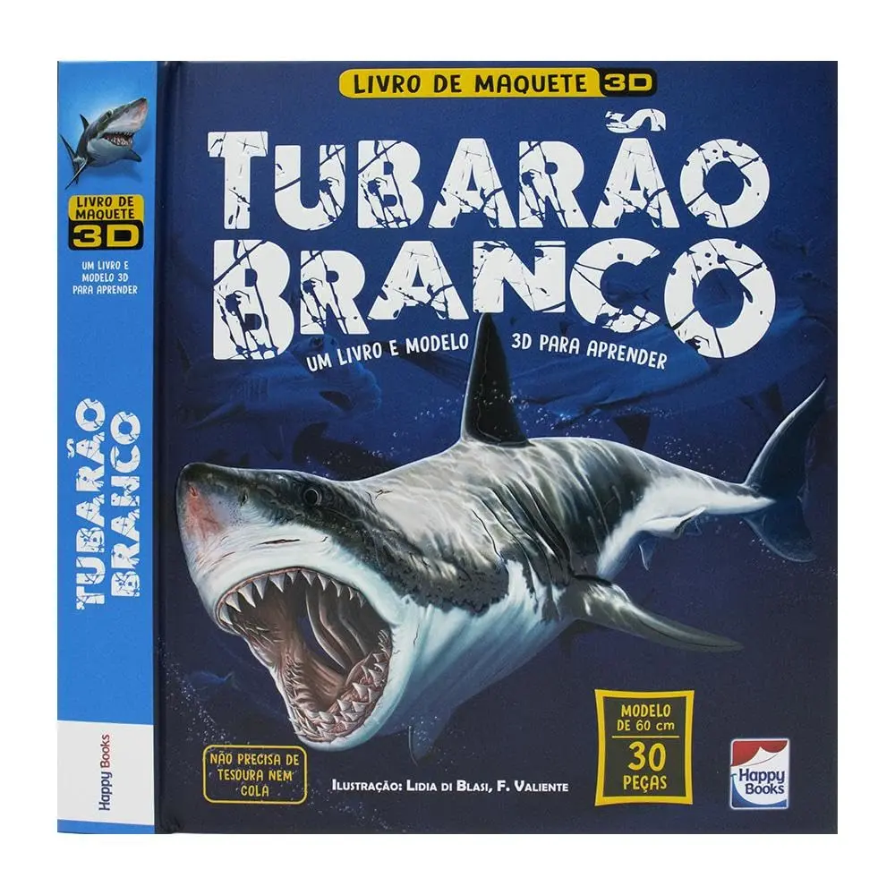 Livro de Maquete 3D: Tubarão Branco - 1