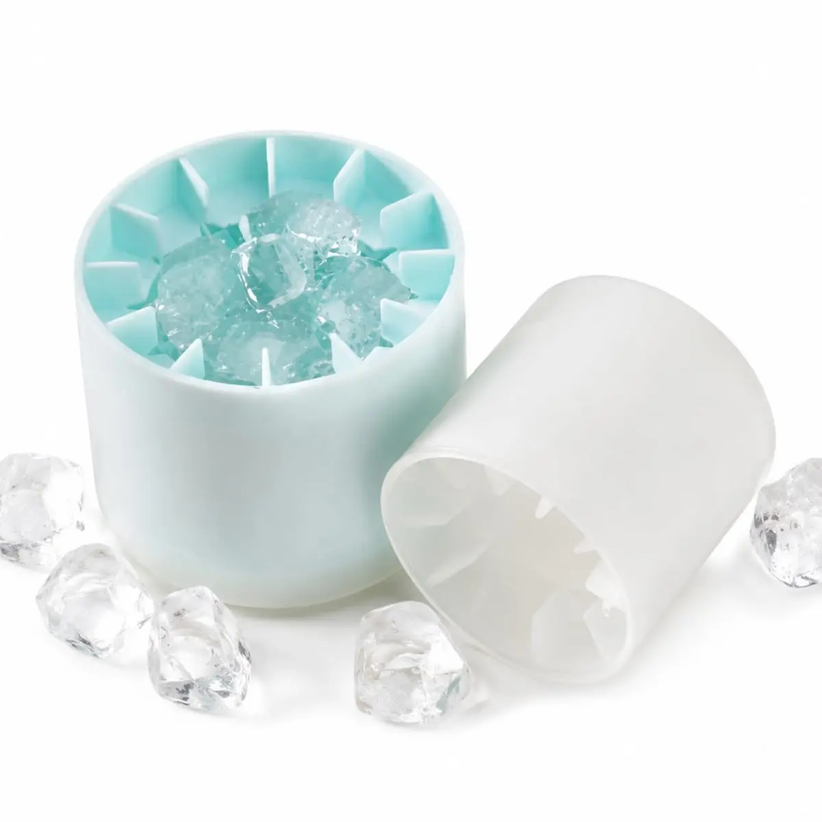 Forma De Gelo Reutilizável Flexível Vários Cubos De Uma Só Vez Pequenos Fáceis De Soltar e Desenformar Com Alta Duração Ideal Para Bebidas Drinks Sucos Refrescos