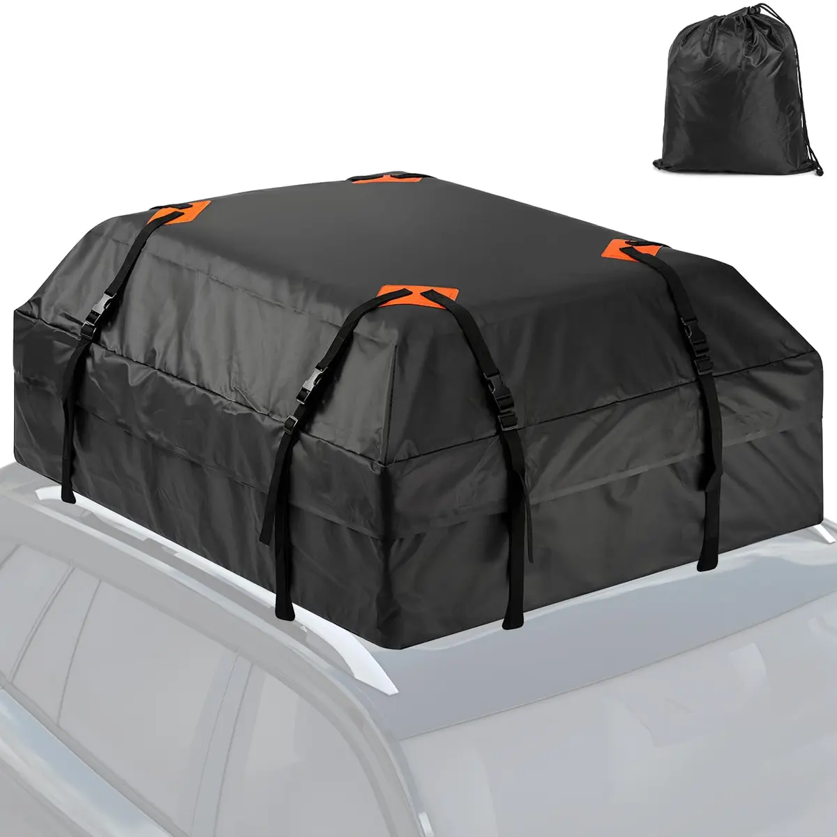 Bolsa de Transporte de Carga no Telhado, Bagageiro de Teto para Carro, Roof Cargo Carrier, Bagageiro de Teto Impermeavel Dobravel, Cargo Box For Roof Rack, Carro Porta Bagagem Universal