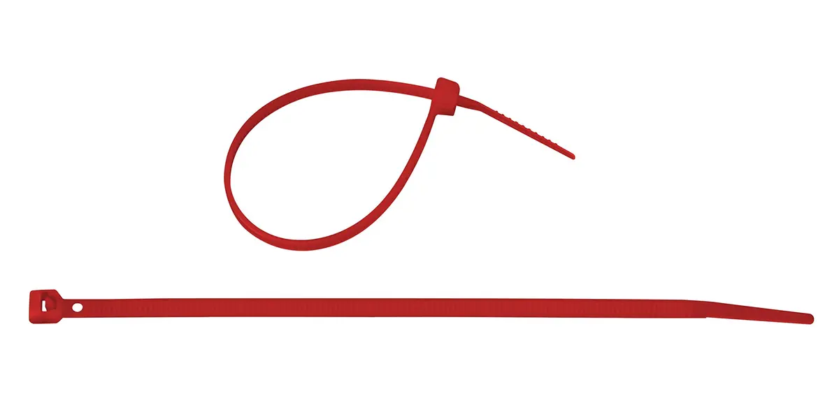 Sfor Abraçadeira de Nylon 4,5 x 200 mm Vermelha 100 Peças